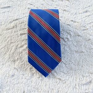 Tommy Hilfiger Blue and Red Striped Men's Necktie